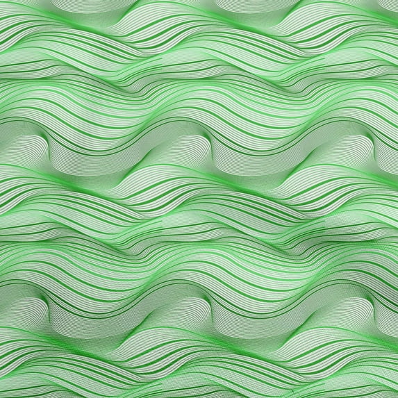 oneOone Cotton Flex Green Fabric Abstract Stripe Craft Projects Decor Fabric Printed By The Yard 40 Inch Wide