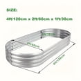 thumbnail image 3 of 1 2 4Pcs 4×2×1ft Galvanized Oval Raised Garden Bed, Metal Outdoor Planter for Vegetables, Herbs, Flowers  Plants, Anti-Rust, Durable, Easy Assembly with Manual, 3 of 10