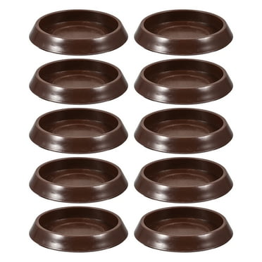 Hemoton Furniture Cups Round Caster Non Skid Coasters Rubber Pads Carpet Legs Hardwood Floors Wheel Stoppers