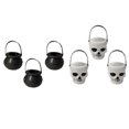 thumbnail image 1 of 6pcs Mini Halloween Candy Holder Novelty Witch Cauldron Bucket Kettle Skull Pot, 1 of 4