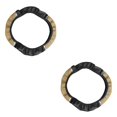 thumbnail image 4 of Baohd PU Leather Car Steering Wheel Glove Protector Cover Universal 15 UK Random Black Beige 2Set, 4 of 6