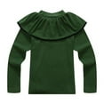thumbnail image 2 of Girls' Green Top with Decorative Layered Collar RH0901, 2 of 2