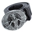 thumbnail image 4 of Cinturón indio retro Zulema de cuero con adorno Hebilla de águila india negro, 4 of 5