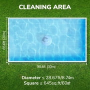Seauto Smart Cordless Pool Cleaner Robot – Automatic Pool Vacuum with Rechargeable Battery for Effortless Pool Maintenance, Leaves, Dirt & Debris Removal for All Pools