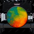 thumbnail image 1 of Colour Grunge Texture Print Spare Tire Cover Waterproof Tire Wheel Protector for Car Truck SUV Camper Trailer Rv 14"-17", 1 of 5