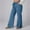 Blue, variant on Womens Plus Size Wide Leg Jeans High Waisted Drawstring Relaxed Loose Straight Leg Comfort Denim Pants with Pocket
