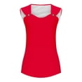 thumbnail image 4 of DxhmoneyHX Womens Summer Tank Tops Trendy Sleeveless Fitted Camisole Shirts Casual Basic Slim Beach vacation Blouse, 4 of 4