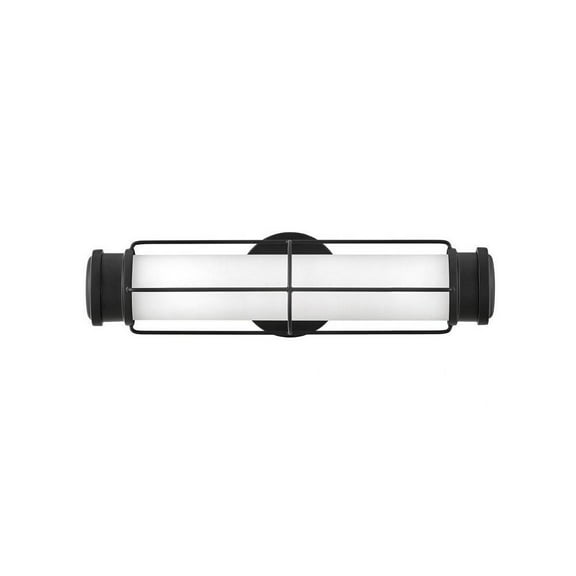 16W Led Small Bathroom Light Fixture in Transitional and Coastal Style-4.5 inches Tall and 17 inches Wide-Black Finish Bailey Street Home