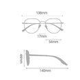 thumbnail image 3 of Gafas anti-azules Gafas con montura metálica retro Gafas generales para hombres y mujeres Cómodas, 3 of 5