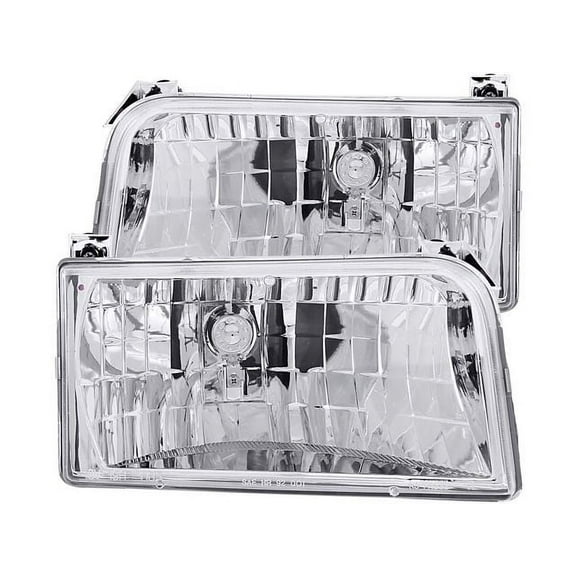 Headlight Set - Compatible with 1992 - 1998 Ford F-250 1993 1994 1995 1996 1997