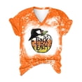 thumbnail image 3 of HAPIMO Rollbacks Shirts for Women Crewneck Tee Shirt Casual Comfy Pullover Tops Halloween Graphic Print Short Sleeve Teen Grils Fashion Clothes Womens Summer Tops Orange XL, 3 of 6