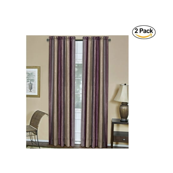 Achim Home Furnishings Ombre Window Panel, 50-Inch by 63-Inch, Aubergine (Set of 2)