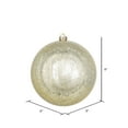 thumbnail image 2 of Vickerman 8" Christmas Ornament Ball, Champagne Shiny Mercury Finish, Shatterproof Plastic, Holiday Christmas Tree Decoration, 2 of 2