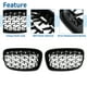 thumbnail image 4 of Parrilla del parachoques delantero superior No.51137262117 de Unique Bargains para BMW Serie 1 11-14, tono plateado cromado a la mitad, 1 par, 4 of 7