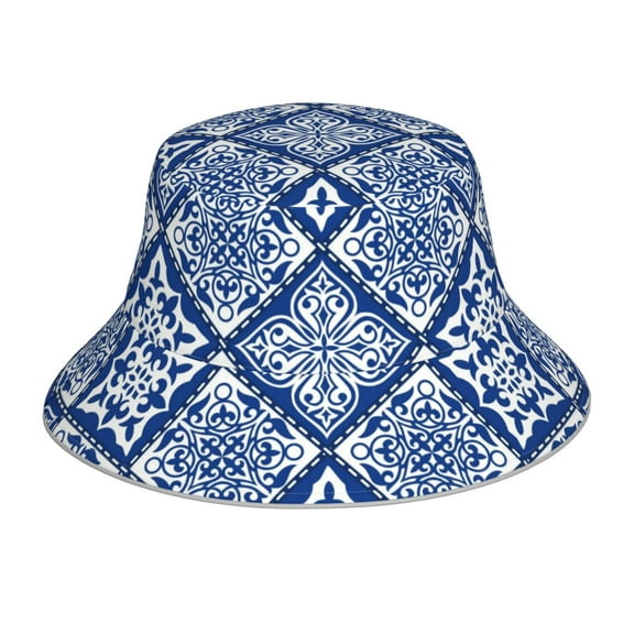 Rocae Stylized Flowers Vintage Boho for reflective Bucket Hat for Men Women Summer Beach Travel Summer Cap