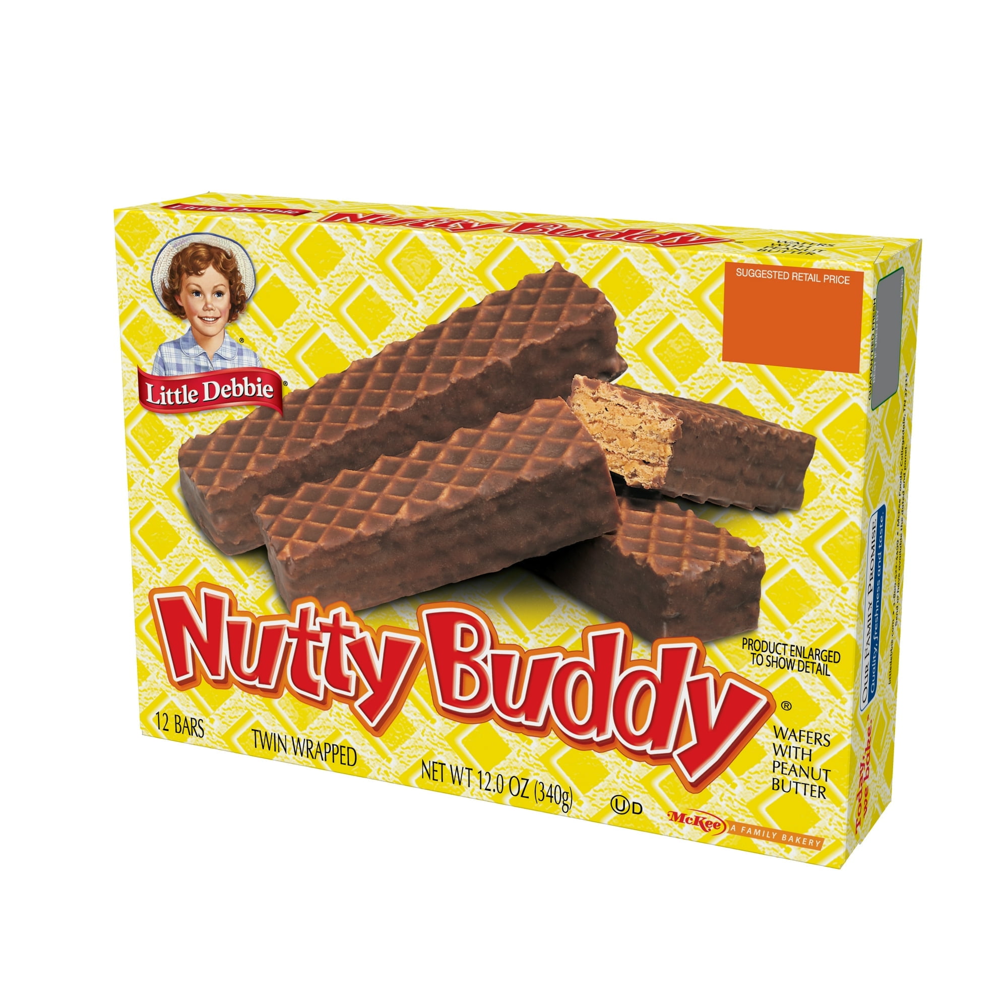 Little Debbie Nutty Buddy Wafer Bar 12 oz 12 count (Pack of 6)