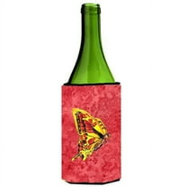 Carolines Treasures 8862LITERK Butterfly On Red Wine bottle sleeve Hugger - 24 oz.