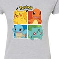 thumbnail image 3 of Pokémon - Starter Pokémon Character Grid - Juniors Fitted Graphic T-Shirt, 3 of 5