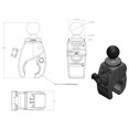thumbnail image 3 of RAM Mounts (RAP-B-400U) Small Tough-Claw with 1" Diameter Rubber Ball, 3 of 8