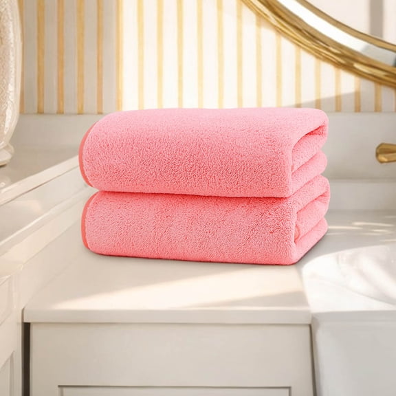 Oggfader Hand Towels for Bathroom Towel Bath Towel Set Velvet Spun Highly Absorbent Soft Bath Towel Suitable For Bathroom Spa Gym Pink