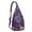 Purple-42, variant on Waterproof Hiking Sling Backpack for Women – Lightweight Crossbody Bag with Adjustable Strap, Chest Bag for Travel & Outdoor Adventures – Paisley Boho Vintage Floral, Chic Retro Design