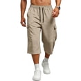 thumbnail image 2 of Dresfit Mens Cargo Shorts Long Baggy Shorts Summer 2026 Drawstring Multi Pockets Fishing Bermuda Shorts Relaxed Fit Stretch Lightweight Running Bottoms S, 2 of 9
