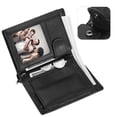thumbnail image 3 of HAWEE Trifold Billfold RFID Blocking Cowhide Leather Wallet for Men 10 Card Slots 2 ID Windows with Coin Pocket, Black Lichi Grain, 3 of 6