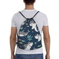 thumbnail image 2 of Bingfone Friendly Smiling Sharks Drawstrings Backpacks Bags For Men Women Gym Drawstrings Bag, 2 of 9