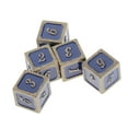 thumbnail image 4 of 5 Piezas de Seis Caras D6 0,63 "dados con Bordes Dorados Borde Y Número de Bronce / Dorado Azul Yotijar Dados de seis lados D6, 4 of 10