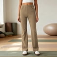 thumbnail image 3 of Womens Yoga Pants with Pockets High Waisted Leggings Yoga Dress Pants Tummy Control Stretch Casual Straight Leg Bottoms, 3 of 8