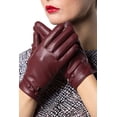 thumbnail image 1 of Gallery Seven Women's Winter Gloves Warm Touchscreen Driving Texting Ladies Gloves - Burgundy - Button Design - Medium, 1 of 3