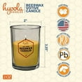 thumbnail image 5 of Hyoola, 2 Ounce Handmade All Natural Yellow Beeswax Votive Candles - in Glass (6 Pack), 5 of 5