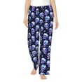 thumbnail image 2 of Lsque crystal Skull Print Women's Pajama Pants, Lounge Pant - Comfortable Home Wear,Elastic Waistband, Stylish Design-X-Large, 2 of 9