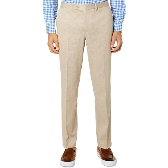 Tallia Mens Slim-Fit Knit Dress Pants 40W x 32L Cream - NWT $175