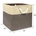 thumbnail image 3 of Cestas de almacenamiento grandes para estantes Cestas organizadoras de tela Cajas de almacenamiento plegables para armarios Ropa de guardería Juguetes MFZFUKR DCF410-1, 3 of 5