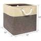 thumbnail image 3 of Cesta de almacenamiento plegable, 1 paquete, cesta de almacenamiento plegable con asas de transporte de algodón resistente para estante, armario, guardería, hogar, oficina, organización de 13 pulgadas, 3 of 7