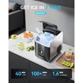 thumbnail image 4 of EUHOMY Nugget Ice Maker Countertop, 40Lbs/24H Chewable Pebble Ice Machine with App Control, Black, 4 of 12