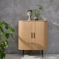 thumbnail image 5 of Unique Furniture Engineered Wood Rounded Sliding Door 39" Cabinet in Black Oak, 5 of 5