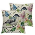 thumbnail image 2 of Acheng  Spring Saying Flowers Butterfly Pink Throw Pillow Covers,Home Sweet Home Cushion Case for Sofa Couch,Set of 2 White, 2 of 6