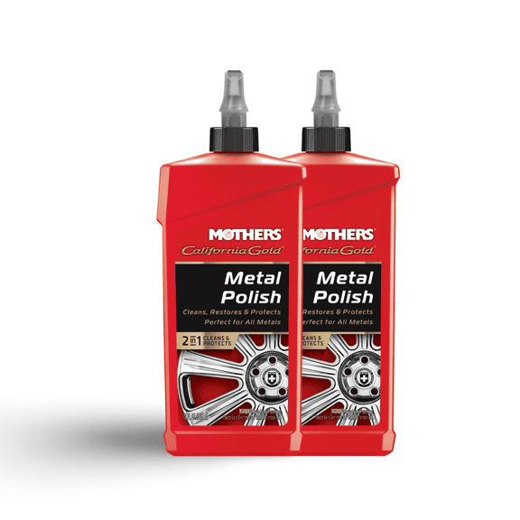 Mothers California Gold Liquid Automobile Polish 12 oz. For Metals, 2PK