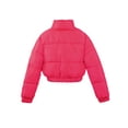 thumbnail image 2 of A2Y Women's Cropped Zipper Puffer Jacket Magenta M, 2 of 4