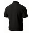 thumbnail image 6 of IWRICH Men's Corduroy Short Sleeve Polo Shirts Button up Solid Color T Shirts Summer Casual Stylish Textured Tops with Pocket Black XXXL, 6 of 8