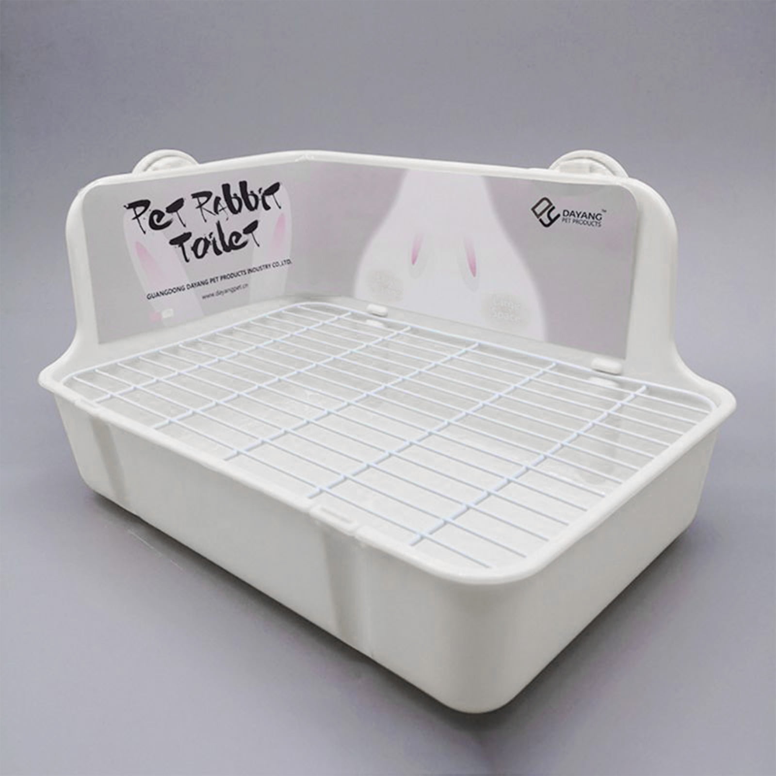 Rabbit Litter Box Corner Litter Pan Bedding Box Toilet Potty Trainer for Bunny Hamster Guinea Pig Critter Rodents