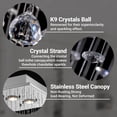 thumbnail image 3 of bokifol Crystal Chandelier for Kitchen Island,Modern Crystal Pendant Ceiling Light Fixture for Dining Room Linear Flush Mount Ceiling Lights,GU 10 Bulb,L30.71"x H30.31", 3 of 10