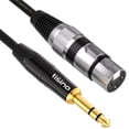 thumbnail image 1 of tisino XLR hembra a conector TRS de 1/4 pulgada (6,35 mm) Cable de interconexión de señal balanceada Cable de conexión XLR a cuarto de pulgada - 3,3 pies, 1 of 5