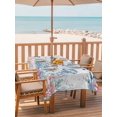 thumbnail image 2 of Outdoor Tablecloths with Umbrella Hole & Zipper, Coastal Jellyfish 60 x102 Inch Rectangle Tablecloths, Summer Beach Nautical Ocean Coral Seahorse Waterproof Table Cloth, Patio/Pool Table Covers, 2 of 8