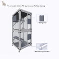 thumbnail image 6 of 71.2" Wooden Outdoor Catio Enclosure with Wheels & Multi-Level Platforms, 6 of 20