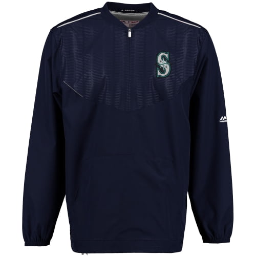 Seattle Mariners Majestic On Field Cool Base Training Half-Zip Jacket Navy by MAJESTIC LSG