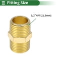 thumbnail image 2 of Conectores macho hexagonales de latón 1/2"NPT de Unique Bargains 2 Pcs, 2 of 7