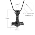 thumbnail image 2 of Mjolnir Thors Hammer Urn Necklace for Ashes for Men Celtic Nordic Viking Cremation Jewelry for Women Keepsake Memorial Ashes Pendant, 2 of 5